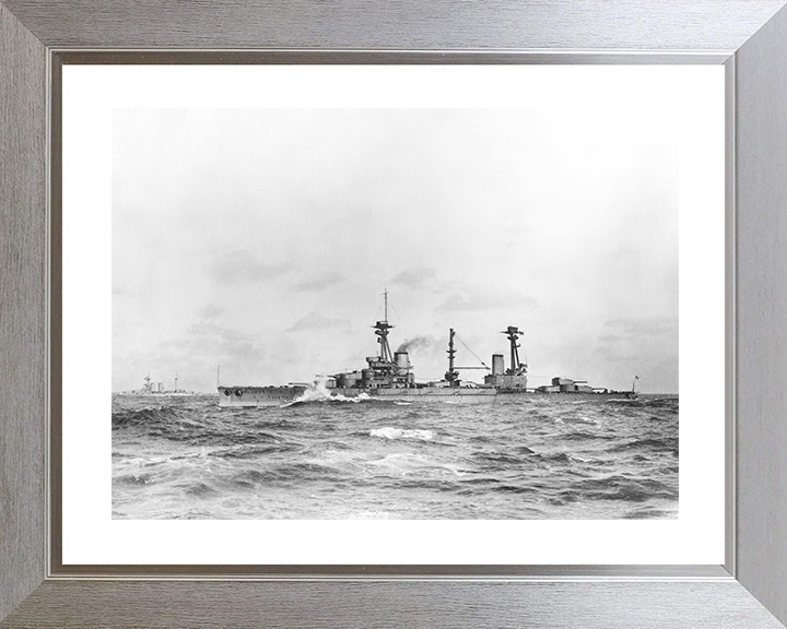 HMS Agincourt (1913) Royal Navy Battleship Photo Print Warship Wall Art Posters, Prints, & Visual Artwork Hampshire Prints 10 x 8 Silver Frame Yes