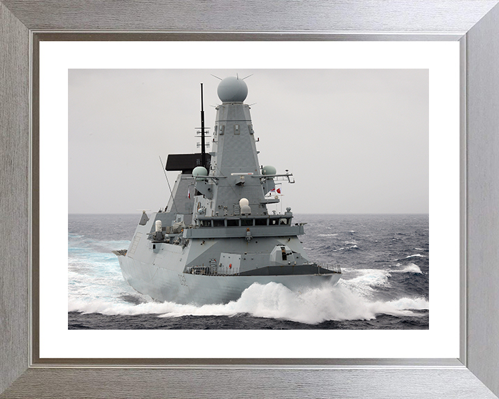 HMS Daring (D32) Photo Print - Caribbean Sea 2013 - Royal Navy Type 45 Destroyer Posters, Prints, & Visual Artwork Hampshire Prints 10 x 8 Silver Frame Yes