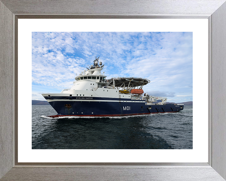 HMS Stirling Castle (M01) Photo Print - At Sea 2025 - Royal Navy Mine Countermeasures Support Vessel