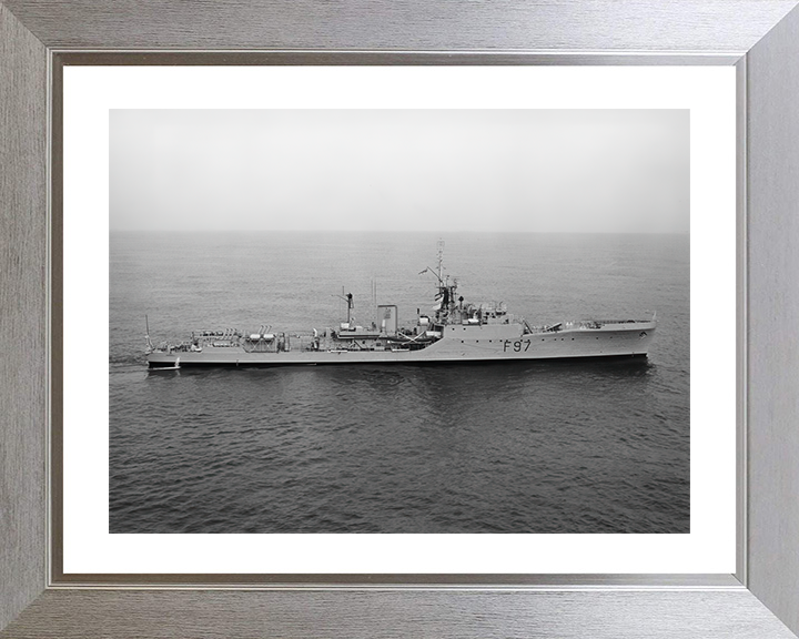HMS Russell (F97) Photo Print - Starboard Beam View - Royal Navy Blackwood Class Frigate Hampshire Prints 10 x 8 Silver Frame Yes