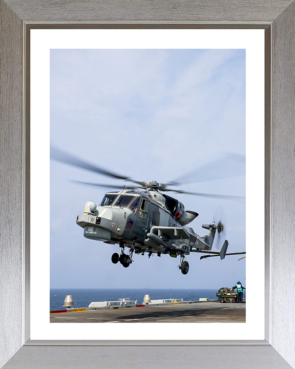 Wildcat helicopter from 815 NAS 2025 Photo Print - Royal Navy Aircraft Hampshire Prints 10 x 8 Silver Frame Yes