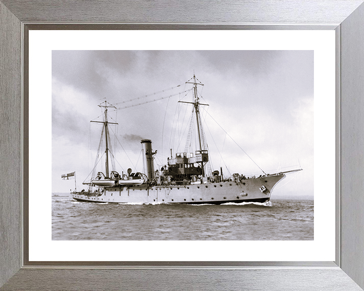 HMS Adamant (1911) Royal Navy Submarine Depot ship Photo Print Starboard View Wall Art Posters, Prints, & Visual Artwork Hampshire Prints 10 x 8 Silver Frame Yes