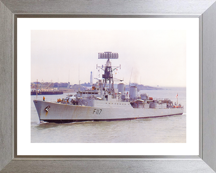 HMS Ashanti (F117) Royal Navy Tribal Class Frigate Entering Portsmouth Photo Print Wall Art Decor Posters, Prints, & Visual Artwork Hampshire Prints 10 x 8 Silver Frame Yes
