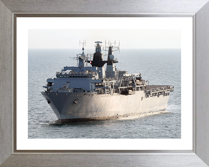 HMS Bulwark (L15) Photo Print - At Sea 2007 - Royal Navy Albion Class Amphibious Ship Posters, Prints, & Visual Artwork Hampshire Prints 10 x 8 Silver Frame Yes