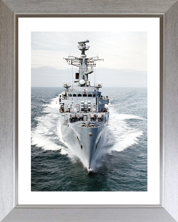 HMS Brazen (F91) Royal Navy Type 22 Frigate Bow View Photo Print Wall Art Decor Posters, Prints, & Visual Artwork Hampshire Prints 10 x 8 Silver Frame Yes