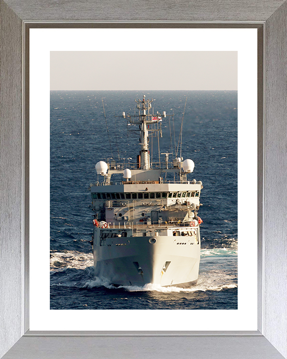 HMS Echo (H87) Royal Navy Echo Class Survey Vessel Bow View Photo Print Wall Art Decor Posters, Prints, & Visual Artwork Hampshire Prints 10 x 8 Silver Frame Yes
