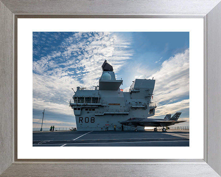 HMS Queen Elizabeth R08 Royal Navy Queen Elizabeth Class Aircraft Carrier Photo Print or Framed Print - Hampshire Prints