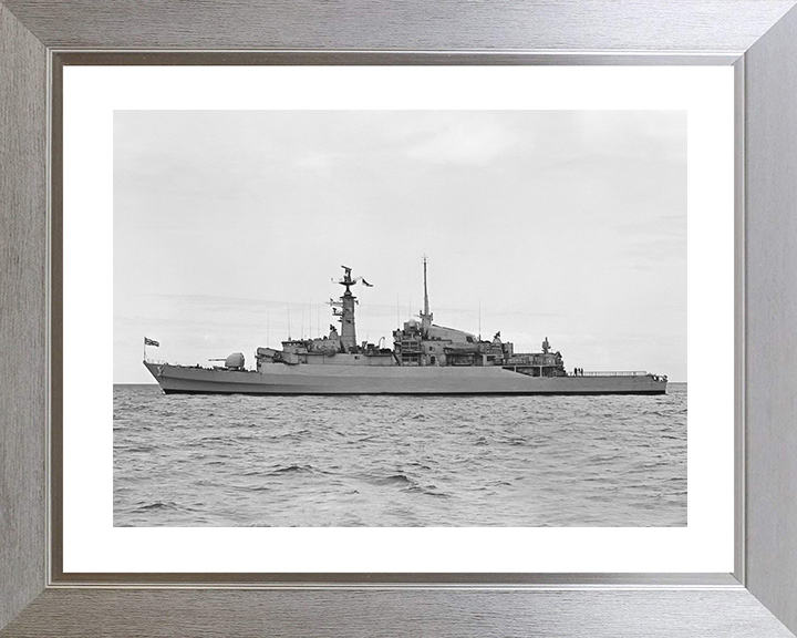 HMS Antelope (F170) Royal Navy Type 21 Frigate Low Port Beam View Photo Print Wall Art Decor Posters, Prints, & Visual Artwork Hampshire Prints 10 x 8 Silver Frame Yes
