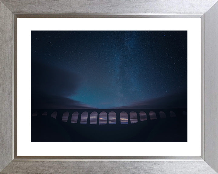 Milky way over the Ribblehead Viaduct silhouette Yorkshire Photo Print - Canvas - Framed Photo Print - Hampshire Prints