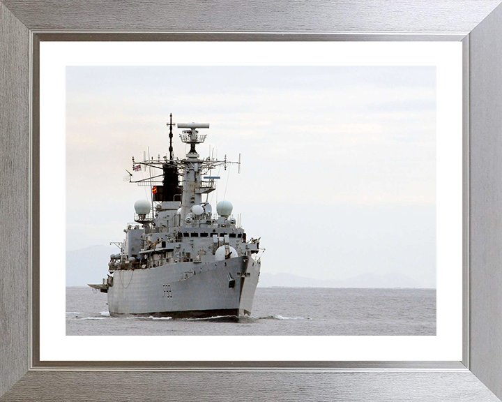 HMS Cornwall (F99) Photo Print - At sea 2010 - Royal Navy type 22 Frigate Hampshire Prints 10 x 8 Silver Frame Yes