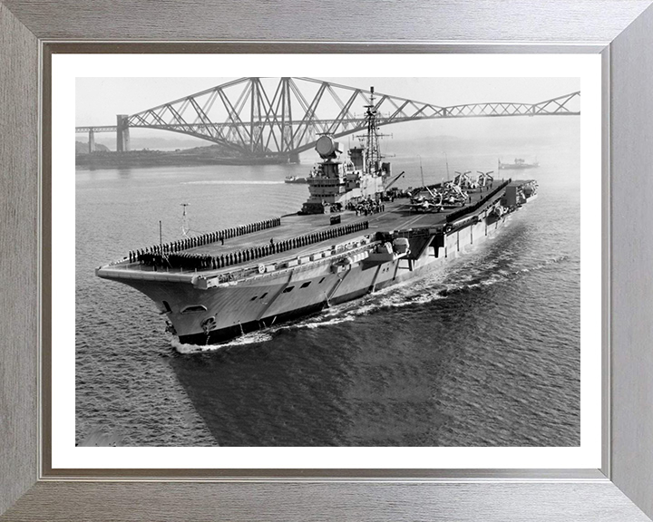 HMS Hermes R12 Royal Navy Centaur class Aircraft carrier Photo Print or Framed Print - Hampshire Prints