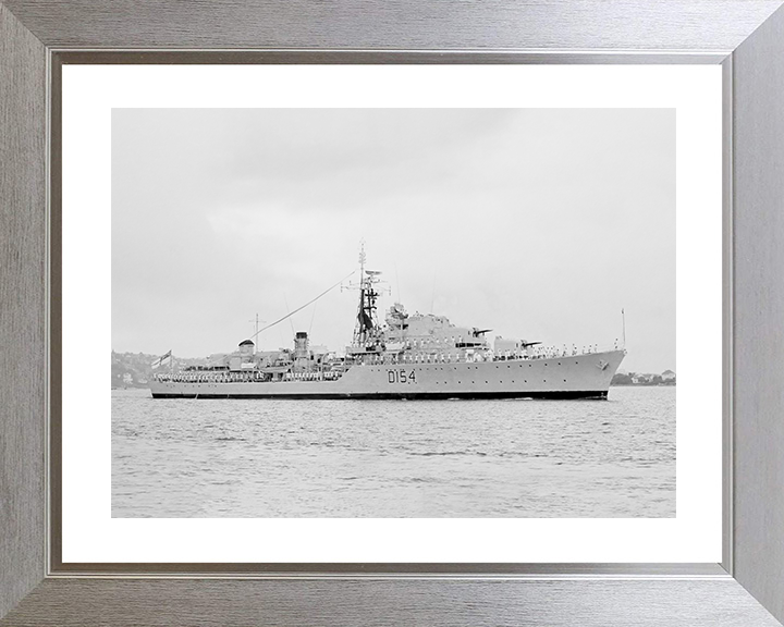 HMS Duchess (D154) Royal Navy Daring Class Destroyer Paying Off Photo Print Wall Art Decor Posters, Prints, & Visual Artwork Hampshire Prints 10 x 8 Silver Frame Yes