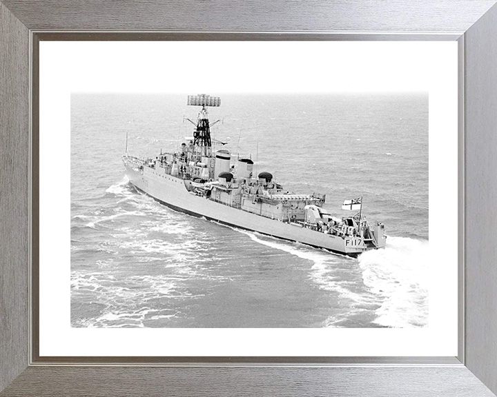 HMS Ashanti (F117) Royal Navy Tribal Class Frigate Turning to Port Photo Print Wall Art Decor Posters, Prints, & Visual Artwork Hampshire Prints 10 x 8 Silver Frame Yes