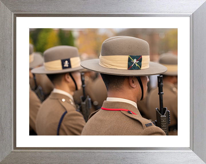 British Army Royal Gurkha Rifles soldiers Passing Off Parade Photo Print Wall Art Military Decor Posters, Prints, & Visual Artwork Hampshire Prints 10 x 8 Silver Frame Yes