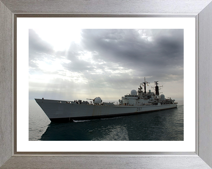 HMS Edinburgh (D97) Photo Print - Operation Telic 2003 - Royal Navy Type 42 Destroyer Hampshire Prints 10 x 8 Silver Frame Yes