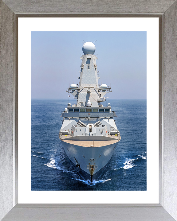 HMS Duncan (D37) Royal Navy Type 45 Destroyer High Bow View Photo Print Wall Art Decor Posters, Prints, & Visual Artwork Hampshire Prints 10 x 8 Silver Frame Yes