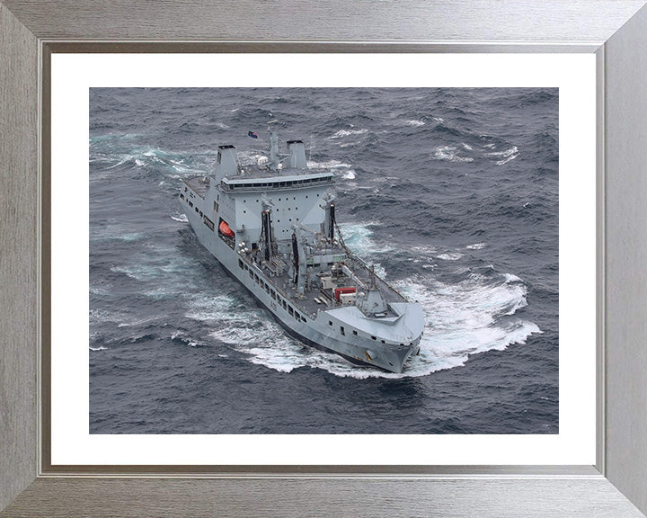 RFA Tideforce (A139) Photo Print - At Sea - Royal Fleet Auxiliary Tide Class Tanker Hampshire Prints 10 x 8 Silver Frame Yes