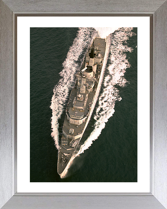 HMS Broadsword (F88) Photo Print - From Above - Royal Navy Type 22 Frigate