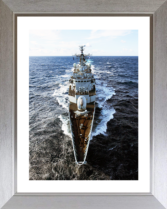 HMS Chatham (F87) Royal Navy Type 22 Frigate Forecastle View Photo Print Wall Art Decor Posters, Prints, & Visual Artwork Hampshire Prints 10 x 8 Silver Frame Yes