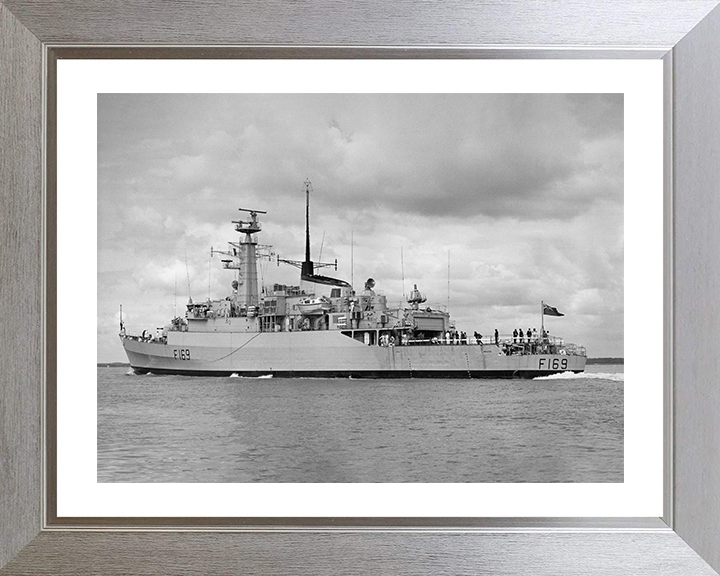 HMS Amazon (F169) Photo Print - During Trials 1973 - Royal Navy Type 21 Frigate Posters, Prints, & Visual Artwork Hampshire Prints 10 x 8 Silver Frame Yes
