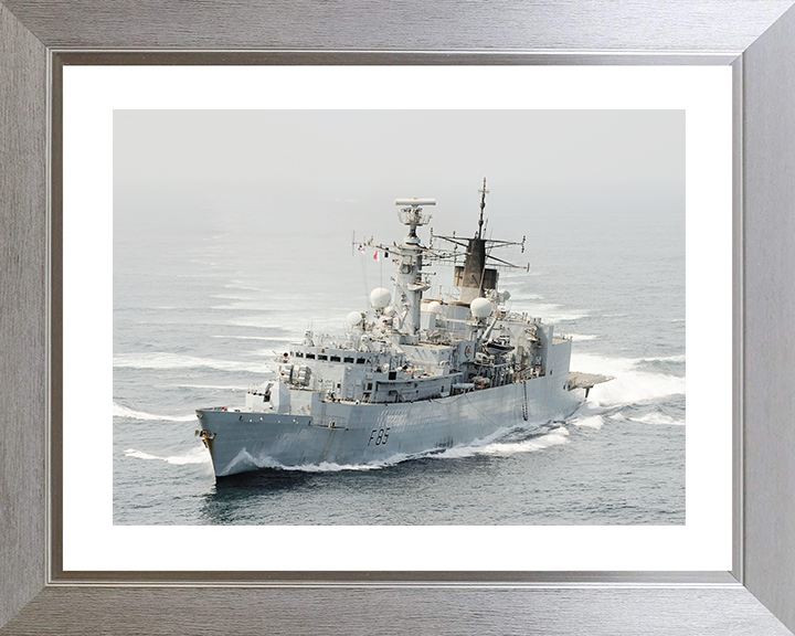 HMS Cumberland (F85) Royal Navy Type 22 Frigate Turning to Starboard Photo Print Wall Art Decor Posters, Prints, & Visual Artwork Hampshire Prints 10 x 8 Silver Frame Yes