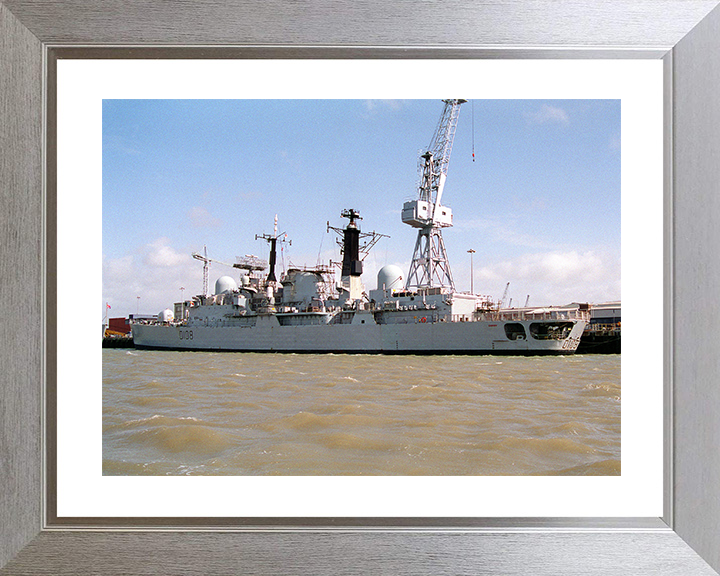 HMS Cardiff (D108) Royal Navy Type 42 Destroyer Portsmouth 1994 Photo Print Wall Art Decor Posters, Prints, & Visual Artwork Hampshire Prints 10 x 8 Silver Frame Yes
