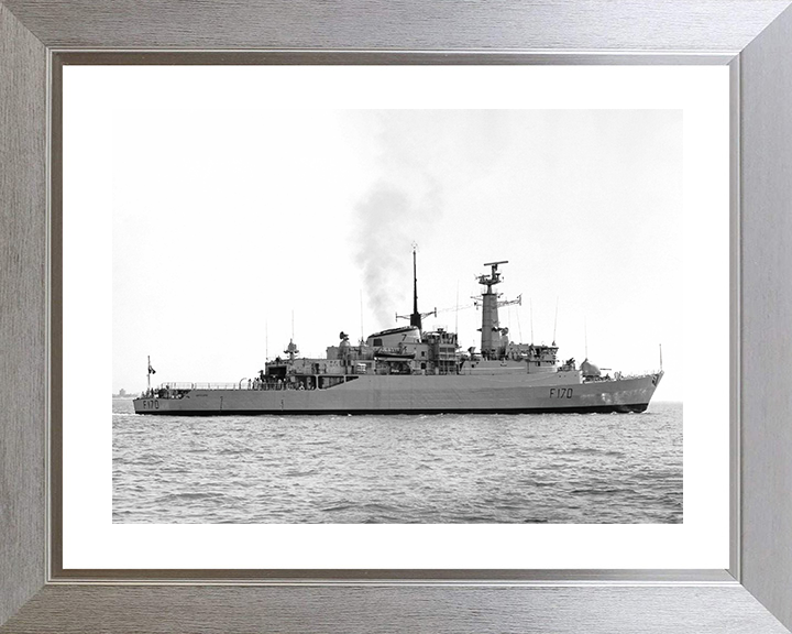 HMS Antelope (F170) Royal Navy Type 21 Frigate Starboard View Photo Print Wall Art Decor Posters, Prints, & Visual Artwork Hampshire Prints 10 x 8 Silver Frame Yes