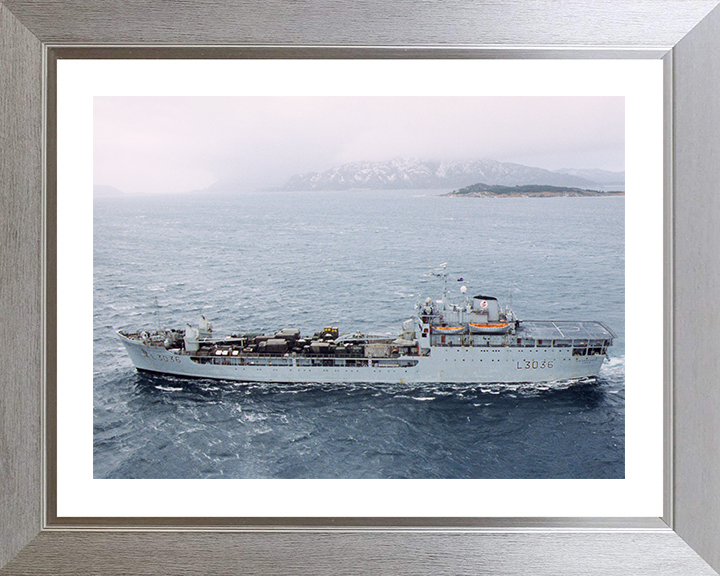 RFA Sir Percivale (L3036) Photo Print - Underway - Royal Fleet Auxiliary Round Table Class Ship Posters, Prints, & Visual Artwork Hampshire Prints 10 x 8 Silver Frame Yes