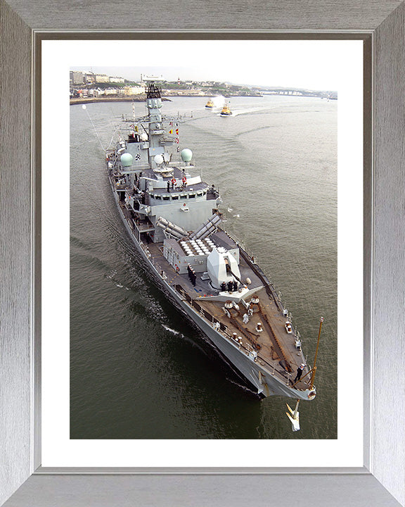 HMS Norfolk (F230) Photo Print - Plymouth - Royal Navy Type 23 Frigate Hampshire Prints 10 x 8 Silver Frame Yes