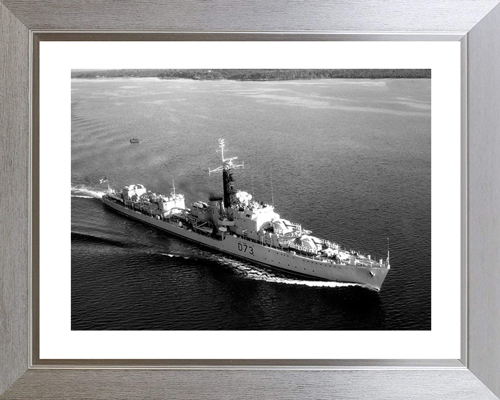 HMS Cavalier (D73) Royal Navy C Class Destroyer At Sea Photo Print Wall Art Decor Posters, Prints, & Visual Artwork Hampshire Prints 10 x 8 Silver Frame Yes
