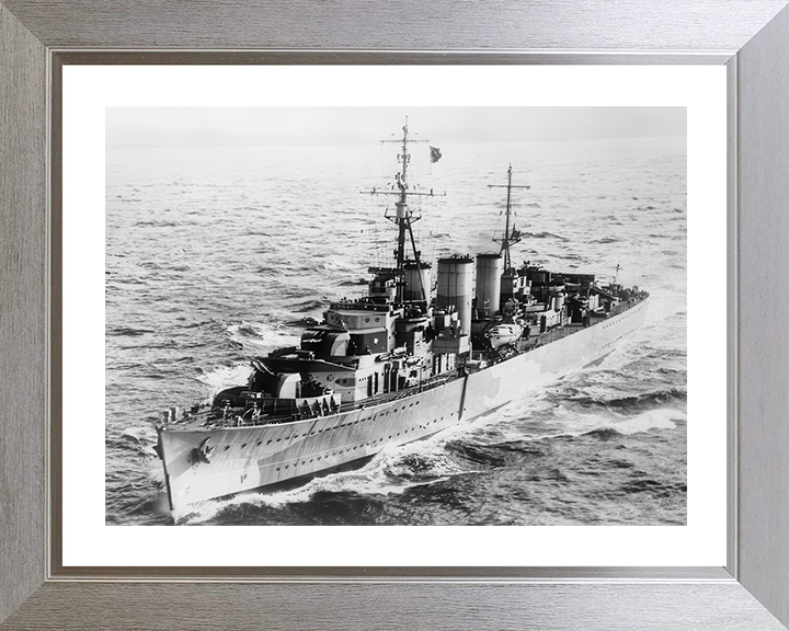 HMS Welshman Photo Print - At Sea 1942 - Royal Navy Abdiel Class Minelayer Posters, Prints, & Visual Artwork Hampshire Prints 10 x 8 Silver Frame Yes