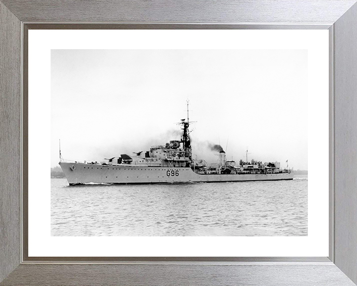 HMS Crossbow (G96) (D96) Royal Navy Weapon Class Destroyer Port Beam View Photo Print Wall Art Decor Posters, Prints, & Visual Artwork Hampshire Prints 10 x 8 Silver Frame Yes
