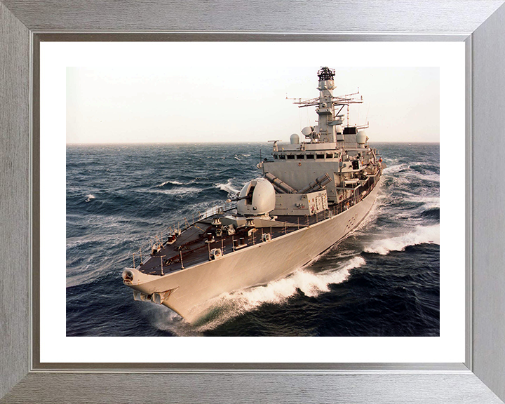 HMS Argyll (F231) Photo Print - At Sea 2002 - Royal Navy Type 23 Frigate Posters, Prints, & Visual Artwork Hampshire Prints 10 x 8 Silver Frame Yes