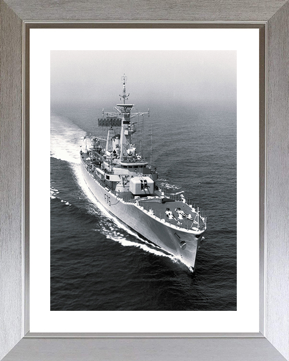 HMS Charybdis (F75) Photo Print - At sea 1976 - Royal Navy Leander Class Frigate Hampshire Prints 10 x 8 Silver Frame Yes