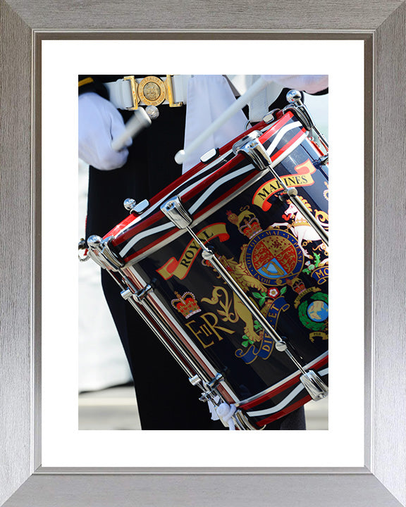 The Drum of a Royal marines band service drummer Photo Print or Framed Photo Print Hampshire Prints 10 x 8 Silver Frame Yes