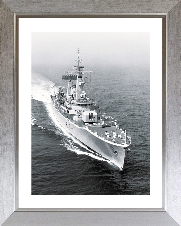 HMS Charybdis (F75) Royal Navy Leander Class Frigate At sea 1976 Photo Print Wall Art Decor Posters, Prints, & Visual Artwork Hampshire Prints 10 x 8 Silver Frame Yes