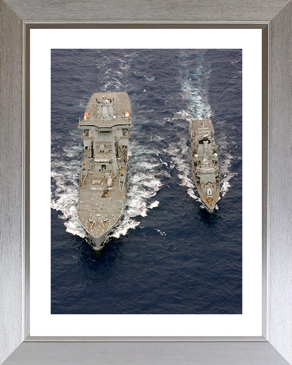 RFA Wave Ruler (A390) Photo Print - During a RAS Aug 2006 - Royal Fleet Auxiliary Wave Class Fleet Tanker Posters, Prints, & Visual Artwork Hampshire Prints 10 x 8 Silver Frame Yes
