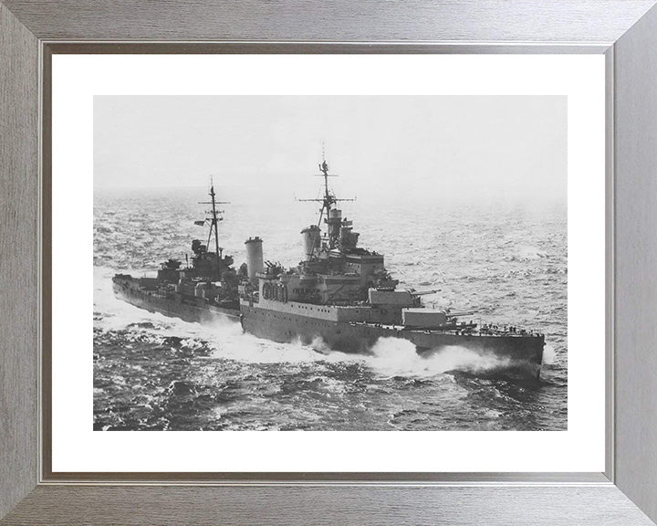 HMS Sheffield C24 Royal Navy Town class light cruiser Photo Print or Framed Print - Hampshire Prints
