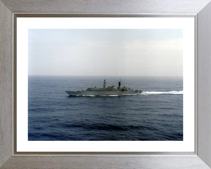 HMS Beaver (F93) Photo Print - At Sea 1988 - Royal Navy Type 22 Frigate Hampshire Prints 10 x 8 Silver Frame Yes