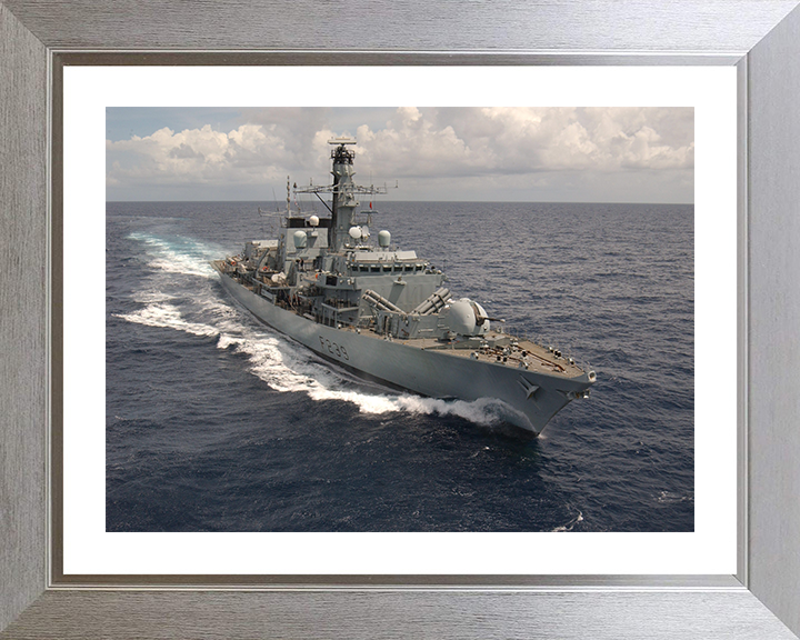 HMS Richmond (F239) Photo Print - At Sea 2004 - Royal Navy Type 23 Frigate Hampshire Prints 10 x 8 Silver Frame Yes