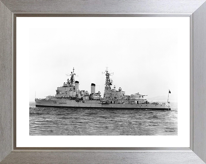 HMS Blake (C99) Royal Navy Tiger Class Light Cruiser At Sea 1961 Photo Print Wall Art Decor Posters, Prints, & Visual Artwork Hampshire Prints 10 x 8 Silver Frame Yes