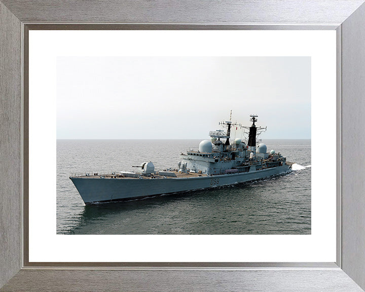 HMS York (D98) Photo Print - At Sea - Royal Navy Type 42 Destroyer Hampshire Prints 10 x 8 Silver Frame Yes