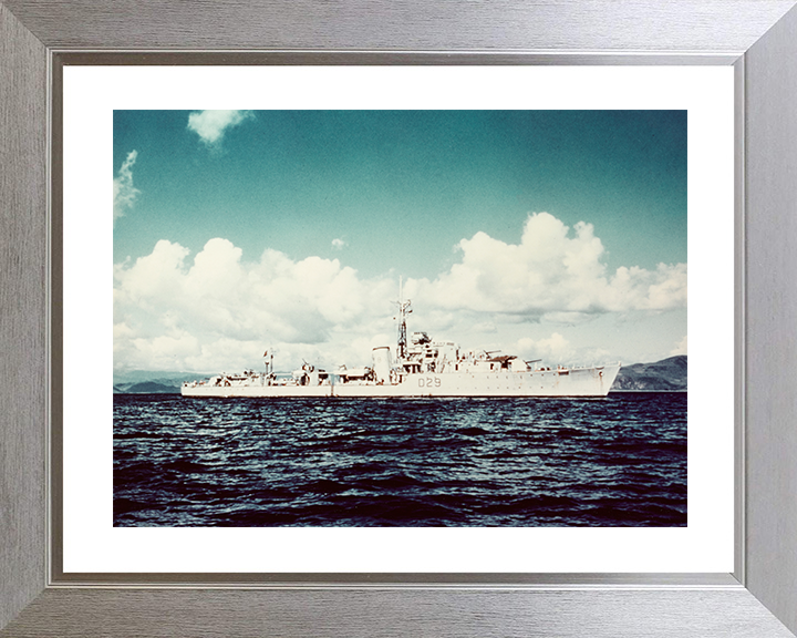 HMS Charity (D29) Royal Navy C Class Destroyer Starboard Beam View Photo Print Wall Art Decor Posters, Prints, & Visual Artwork Hampshire Prints 10 x 8 Silver Frame Yes