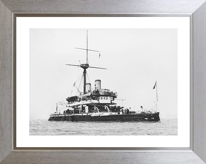 HMS Devastation (1871) Royal Navy Devastation Class Turret Ship Starboard Side Photo Print Wall Art Decor Posters, Prints, & Visual Artwork Hampshire Prints 10 x 8 Silver Frame Yes