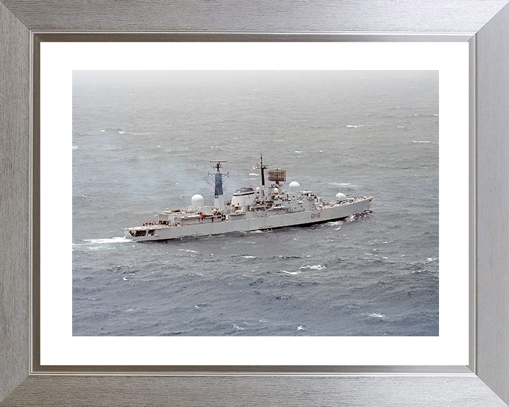 HMS Coventry (D118) Royal Navy Type 42 Destroyer In Open Sea Photo Print Wall Art Decor Posters, Prints, & Visual Artwork Hampshire Prints 10 x 8 Silver Frame Yes