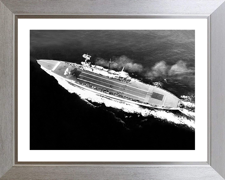 HMS Eagle (1918) Photo Print - At Sea 1931 - Royal Navy Aircraft Carrier Hampshire Prints 10 x 8 Silver Frame Yes