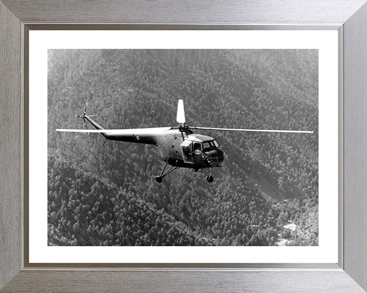 RAF Sycamore HR.14 helicopter 1957 Photo Print - Royal Air Force Aircraft Hampshire Prints 10 x 8 Silver Frame Yes