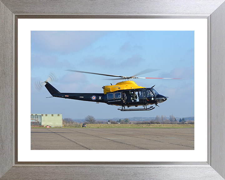 RAF Bell Griffin HT1 Helicopter Duxford 2018 Photo Print - Royal Air Force Aircraft Posters, Prints, & Visual Artwork Hampshire Prints 10 x 8 Silver Frame Yes