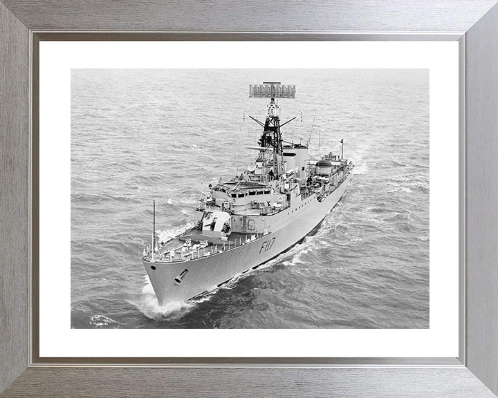 HMS Ashanti (F117) Royal Navy Tribal Class Frigate Underway Photo Print Wall Art Decor Posters, Prints, & Visual Artwork Hampshire Prints 10 x 8 Silver Frame Yes