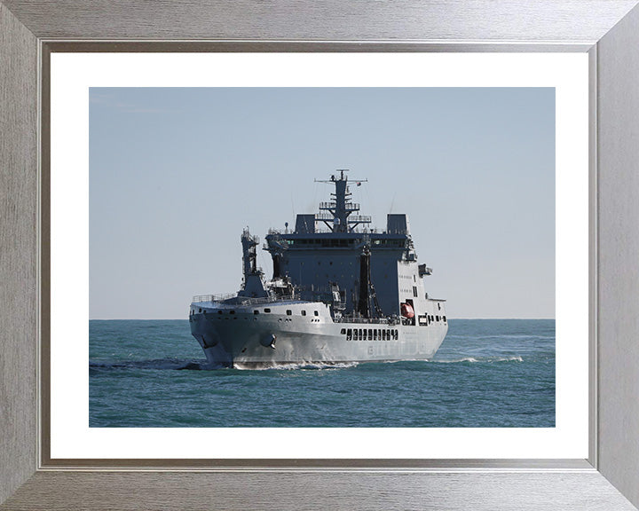 RFA Tideforce (A139) Photo Print - Port Bow View - Royal Fleet Auxiliary Tide Class Tanker Hampshire Prints 10 x 8 Silver Frame Yes